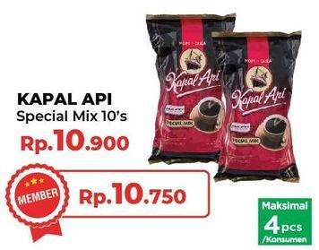 Promo Harga Kapal Api Kopi Bubuk Special Mix per 10 sachet 25 gr - Yogya