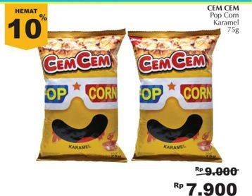 Promo Harga CEM-CEM Pop Corn Karamel 75 gr - Giant