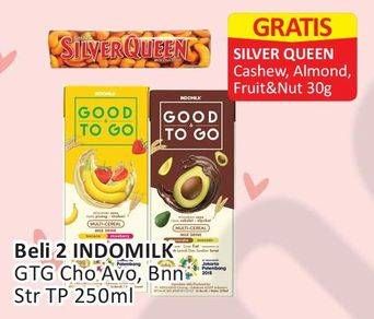 Promo Harga INDOMILK Good To Go Choco Avocado, Banana Strawberry per 2 pcs 250 ml - Alfamart