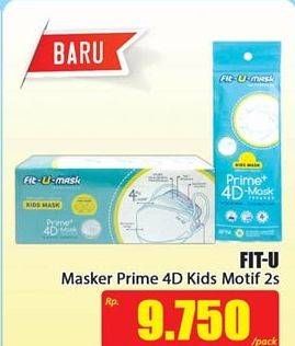 Promo Harga FIT-U-MASK Masker Prime 4D 2 pcs - Hari Hari