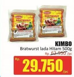 Promo Harga KIMBO Bratwurst Lada Hitam 6 pcs - Hari Hari