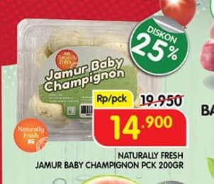 Promo Harga Naturally Fresh Jamur Baby Champignon 200 gr - Superindo