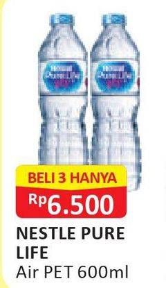 Promo Harga NESTLE Pure Life Air Mineral per 3 botol 600 ml - Alfamart