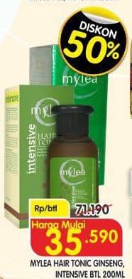 Promo Harga Mylea Hair Tonic Ginseng, Intensive 200 ml - Superindo