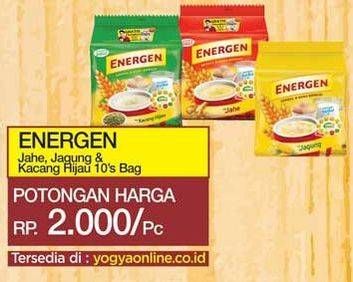 Promo Harga ENERGEN Cereal Instant Jahe, Kacang Hijau, Jagung 10 pcs - Yogya