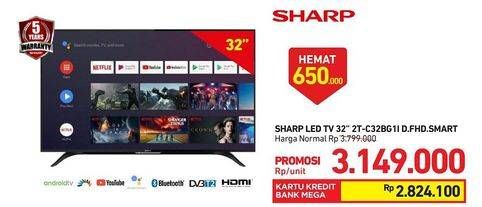 Promo Harga SHARP 2T-C32BG1 | LED TV 32 inch  - Carrefour