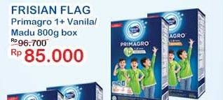 Promo Harga FRISIAN FLAG Primagro 1+ Vanilla, Madu 800 gr - Indomaret