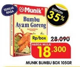 Promo Harga Munik Bumbu All Variants 100 gr - Superindo