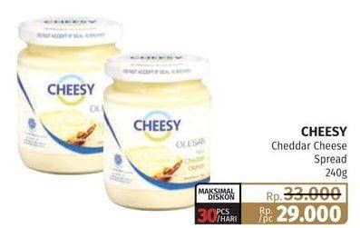 Promo Harga CHEESY Cheddar Spread 240 gr - Lotte Grosir
