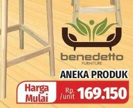 Promo Harga BENEDETTO Wooden Stool  - Lotte Grosir