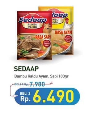 Promo Harga Sedaap Bumbu Kaldu Sapi, Ayam 100 gr - Hypermart