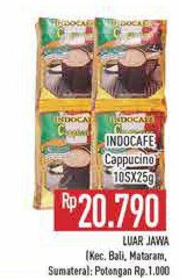 Promo Harga Indocafe Cappuccino per 10 sachet 25 gr - Hypermart