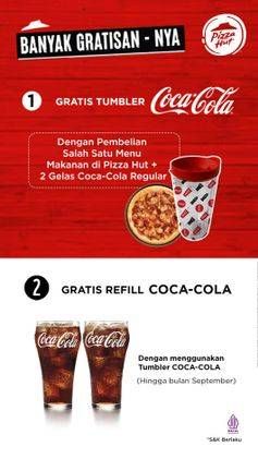Promo Harga Gratis Tumbler Coca Cola  - Pizza Hut