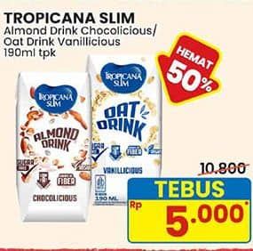 Promo Harga Tropicana Slim Oat Drink Chocolicious, Vanilicious 190 ml - Indomaret