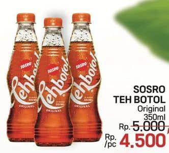 Promo Harga Sosro Teh Botol Original 350 ml - LotteMart