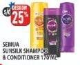 Promo Harga SUNSILK Shampo & Kondisioner All Variants 170 ml - Hypermart