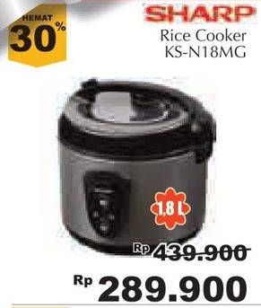 Promo Harga SHARP KS-N18MG | Rice Cooker 1.8ltr  - Giant