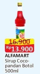 Promo Harga ALFAMART Syrup Cocopandan 500 ml - Alfamart