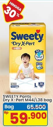 Promo Harga Sweety Bronze Pants Dry X-Pert M44, L38 38 pcs - Indomaret
