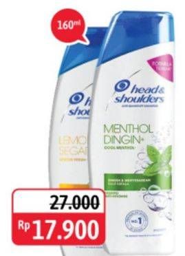 Promo Harga HEAD & SHOULDERS Shampoo 160 ml - Alfamidi