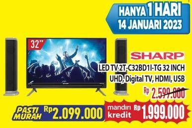 Promo Harga Sharp 2T-C32BD1i-TG | LED TV Tower Speaker  - Hypermart