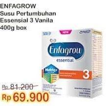 Promo Harga ENFAGROW Essential 3 Susu Formula Vanila 400 gr - Indomaret