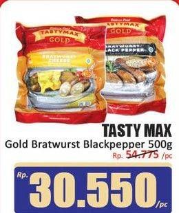 Promo Harga Tastymax Gold Bratwurst Black Pepper 500 gr - Hari Hari