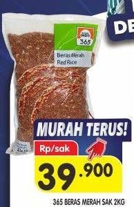 Promo Harga 365 Beras Merah 2000 gr - Superindo