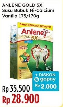 Promo Harga Anlene Gold Plus 5x Hi-Calcium Vanila 175 gr - Indomaret