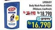 Promo Harga LIFEBUOY Body Wash Mild Care, Cool Fresh 450 ml - Hypermart