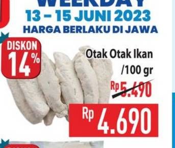 Promo Harga Otak Otak Curah per 100 gr - Hypermart