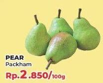 Promo Harga Pear Packham per 100 gr - Yogya