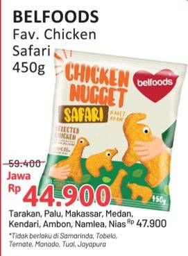 Promo Harga Belfoods Nugget Chicken Nugget Safari 450 gr - Alfamidi