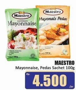 Promo Harga MAESTRO Mayonnaise Original, Pedas 100 gr - Hari Hari