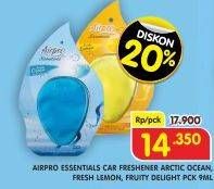 Promo Harga Airpro Essentials Fresh Arctic Ocean, Fresh Lemon, Fruity Delight 9 ml - Superindo
