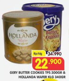 Promo Harga Gery Butter Cookies 300gr / Hollanda Wafer 340gr  - Superindo