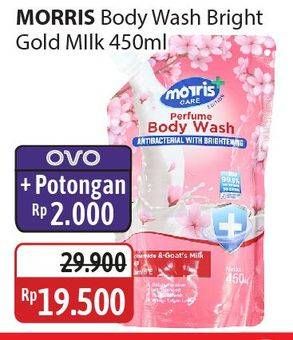 Promo Harga Morris Body Wash Bright Niacina Milk 450 ml - Alfamidi