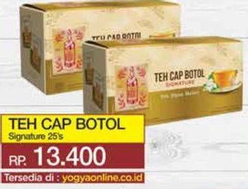 Promo Harga Teh Cap Botol Signature Teh Hijau Melati per 25 pcs 2 gr - Yogya