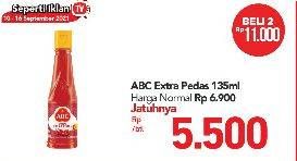 Promo Harga ABC Sambal Extra Pedas 135 ml - Carrefour