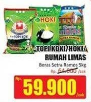 Promo Harga TOPI KOKI/HOKI/RUMAH LIMAS Beras Setra Ramos 5 kg  - Hari Hari