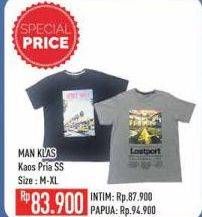 Promo Harga MAN KLAS Kaos Pria S/S M-XL  - Hypermart