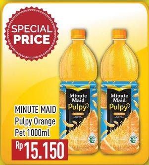 Promo Harga MINUTE MAID Juice Pulpy Pulpy Orange 1000 ml - Hypermart