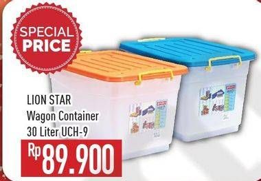 Promo Harga LION STAR Wagon Container 30 ltr - Hypermart