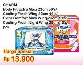 Promo Harga Body Fit 23cm 30s/ Cooling Fresh 23cm 16s/ Extra Comfort Maxi Wing 23cm 18s/  Cooling Fresh Night Wing 29cm 10s  - Indomaret