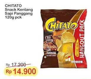 Promo Harga Chitato Snack Potato Chips Sapi Panggang Beef Barbeque 120 gr - Indomaret