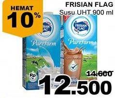Promo Harga FRISIAN FLAG Susu UHT Purefarm 900 ml - Giant