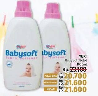 Promo Harga YURI Baby Softener 1000 ml - LotteMart