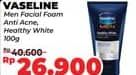 Promo Harga Vaseline Men Face Wash Anti Acne, Healthy White 100 gr - Alfamidi