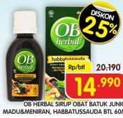 Promo Harga Ob Herbal Sirup Obat Batuk 60ml All Variants HabbatussaudaJunior 60 ml - Superindo