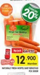 Naturally Fresh Wortel 500 gr Diskon 23%, Harga Promo Rp12.900, Harga Normal Rp16.950, Khusus Member